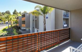 private patios at Bayside Apartments in Pinole, CA